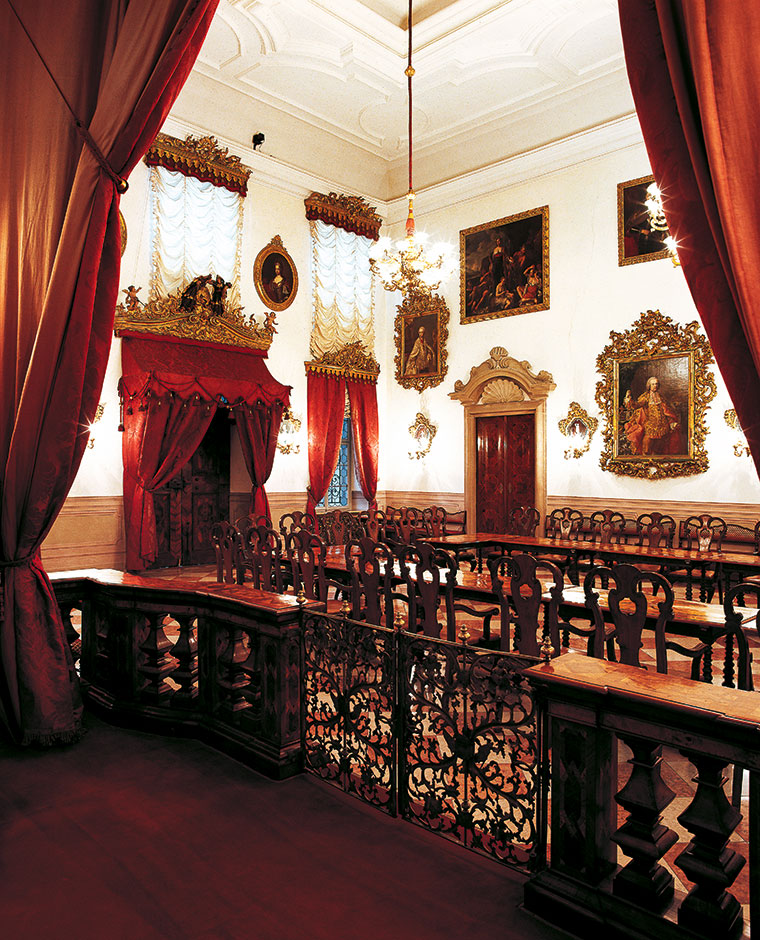 Der Ehrensaal des Bozner Handelsmuseums