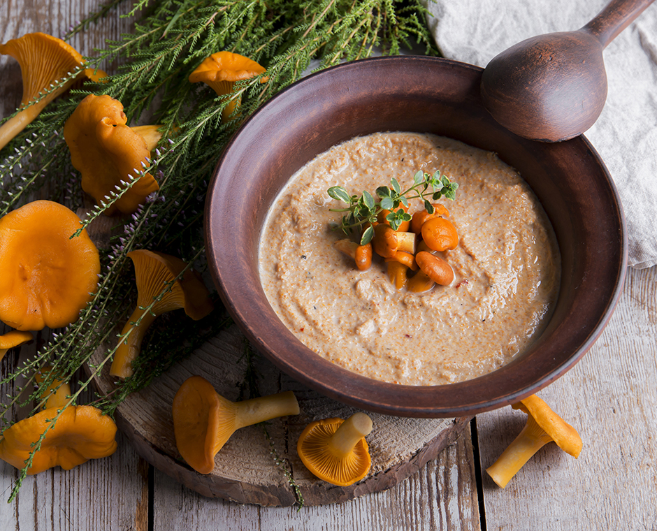 Zuppa di crema finferli