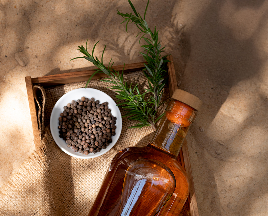 Bottiglia di grappa al ginepro