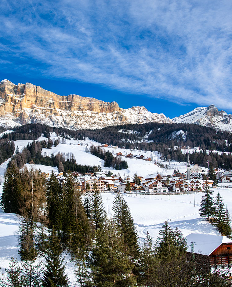 alta badia vista invernale